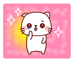 White cat and friends. sticker #6866058