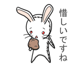 Self-proclaimed critic of stuffed rabbit sticker #6866667