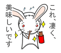 Self-proclaimed critic of stuffed rabbit sticker #6866679