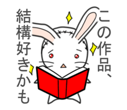 Self-proclaimed critic of stuffed rabbit sticker #6866685