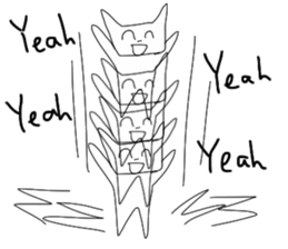 Super high spirits cat sticker #6868986