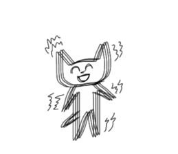 Super high spirits cat sticker #6868989