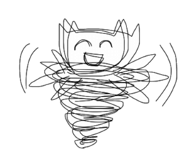 Super high spirits cat sticker #6868991