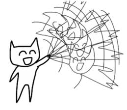 Super high spirits cat sticker #6868997