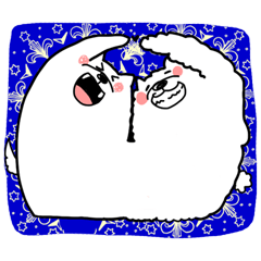 dog sticker Maruko&Hinata