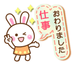Cute daily life of the rabbit. sticker #6870516