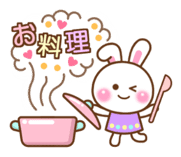 Cute daily life of the rabbit. sticker #6870524