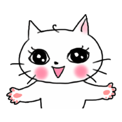 A white cat and cats of the friend