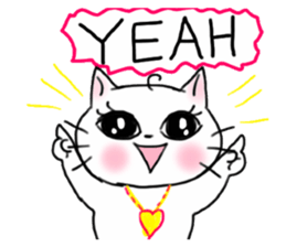 A white cat and cats of the friend sticker #6871435