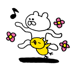 Heartwarming bear and chick. 2. sticker #6871795