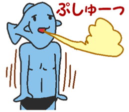 Fish macho sticker #6872084