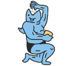 Fish macho sticker #6872087