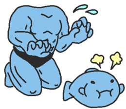 Fish macho sticker #6872092