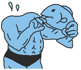 Fish macho sticker #6872100