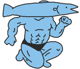 Fish macho sticker #6872103
