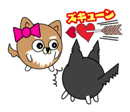 Round dog Leo sticker #6875443