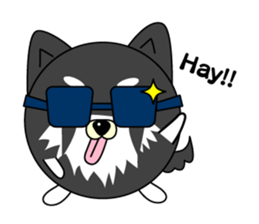 Round dog Leo sticker #6875445