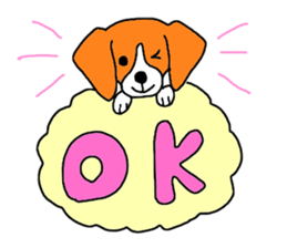 Cute beagle, Hana sticker #6875700
