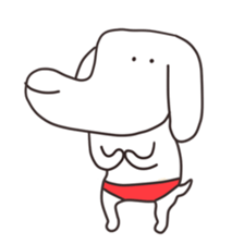 The puppy of red underpants.2 sticker #6875740