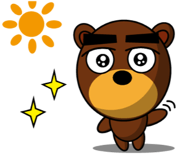Black Eyebrows Bear 12 sticker #6877264