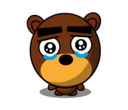 Black Eyebrows Bear 12 sticker #6877268