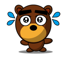 Black Eyebrows Bear 12 sticker #6877272