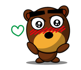 Black Eyebrows Bear 12 sticker #6877277