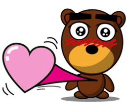 Black Eyebrows Bear 12 sticker #6877278