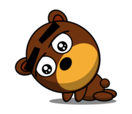 Black Eyebrows Bear 12 sticker #6877282