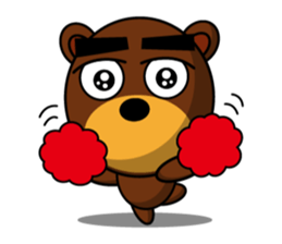 Black Eyebrows Bear 12 sticker #6877284