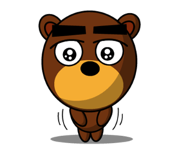 Black Eyebrows Bear 12 sticker #6877288