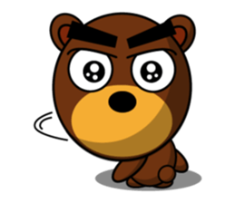 Black Eyebrows Bear 12 sticker #6877290