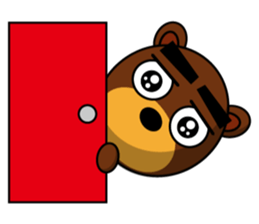 Black Eyebrows Bear 12 sticker #6877291