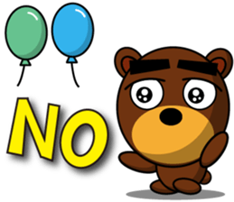 Black Eyebrows Bear 12 sticker #6877293