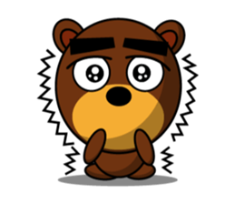 Black Eyebrows Bear 12 sticker #6877298