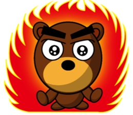 Black Eyebrows Bear 12 sticker #6877299