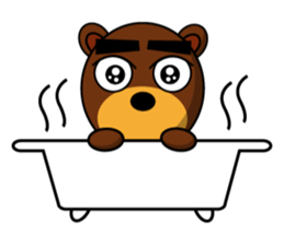 Black Eyebrows Bear 12 sticker #6877301