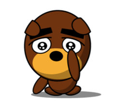 Black Eyebrows Bear 12 sticker #6877302