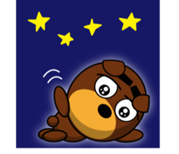 Black Eyebrows Bear 12 sticker #6877303