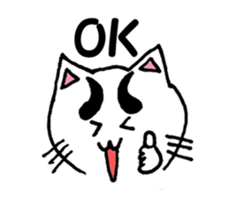 White cat family sticker #6877477