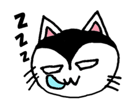 White cat family sticker #6877487