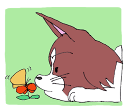 Sticker of the lucky of the papillon sticker #6877720