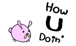 Round Bunny : ENGLISH Ver. sticker #6878829