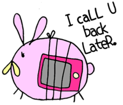 Round Bunny : ENGLISH Ver. sticker #6878837