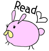 Round Bunny : ENGLISH Ver. sticker #6878844