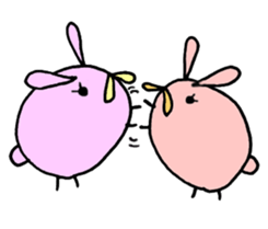 Round Bunny : ENGLISH Ver. sticker #6878847
