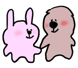 Rabbit and Wombat sticker #6879792