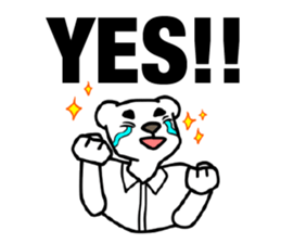 Working Polar bear in Roppongi sticker #6881691