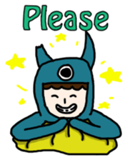 Boy in a monster suit sticker #6881986