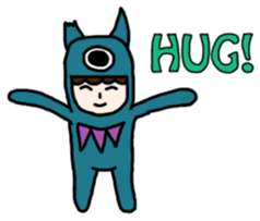 Boy in a monster suit sticker #6881991